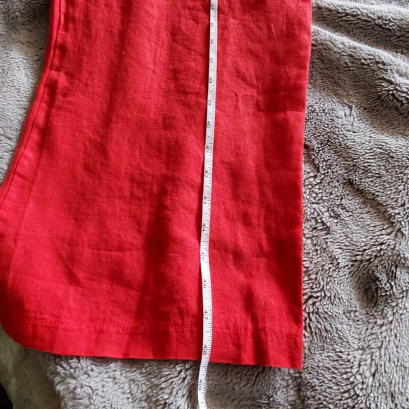 Red linen jumpsuit L - Picture 7 of 11